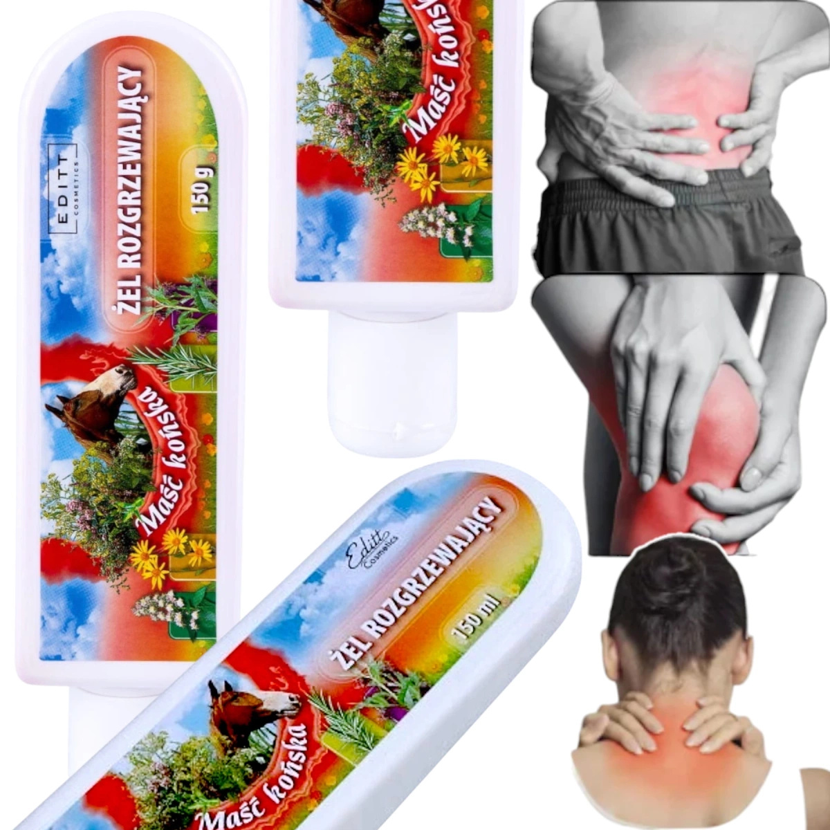 EDITT MAŚĆ KOŃSKA ROZGRZEWAJĄCA 150g NATURALNA ULGA DLA MIĘŚNI I STAWÓW