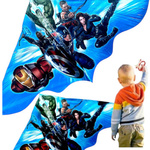 AVENGERS DUŻY LATAWIEC DLA DZIECI XL HULK IRONMAN 116 x 60 cm SUPERBOHATER