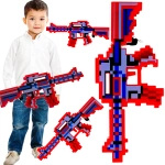 KARABIN ŚWIECĄCY MINECRAFT DUŻY DŹWIĘK PIXEL 39CM BROŃ Z GRY ŚWIECI LED