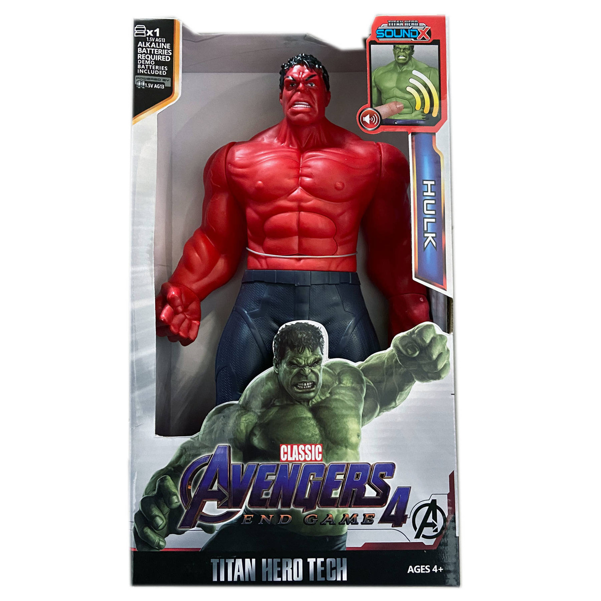 AVENGERS - FIGURKA HULK CZERWONY THADDEUS ROSS 30CM ZABAWKA INTERAKTYWNA 