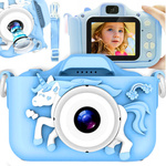 APARAT CYFROWY DLA DZIECI DZIECKA JEDNOROŻEC GRY USB WYŚWIETLACZ LED FILMY