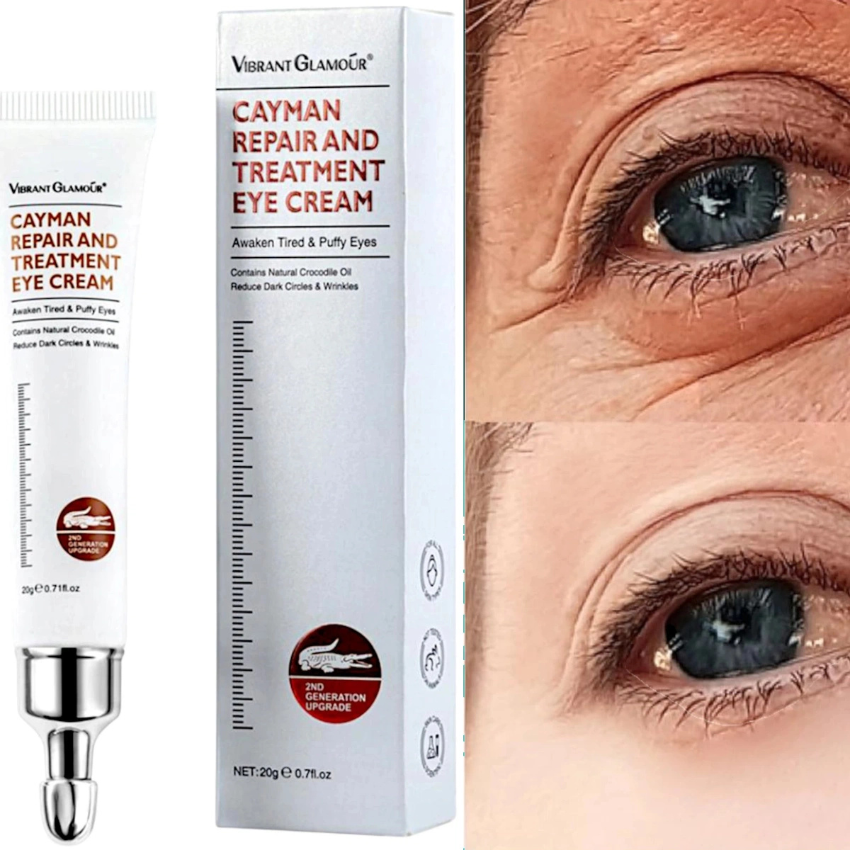 VIBRANT GLAMOUR REGENERUJĄCY KREM POD OCZY Z OLEJEM Z KROKODYLA 20g 