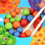 DREWNIANA GRA ZRĘCZNOŚCIOWA ŁOWIENIE RYBEK KULKI ŁAPANIE KULEK GRA EDUKACJA