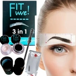 FIT WE  ZESTAW DO STYLIZACJI BRWI STEMPEL POMADA MYDEŁKO  3W1 CZARNY