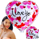 BALON FOLIOWY SERCE I LOVE YOU SERDUSZKO 45cm ŚLUB WESELE ZARĘCZYNY