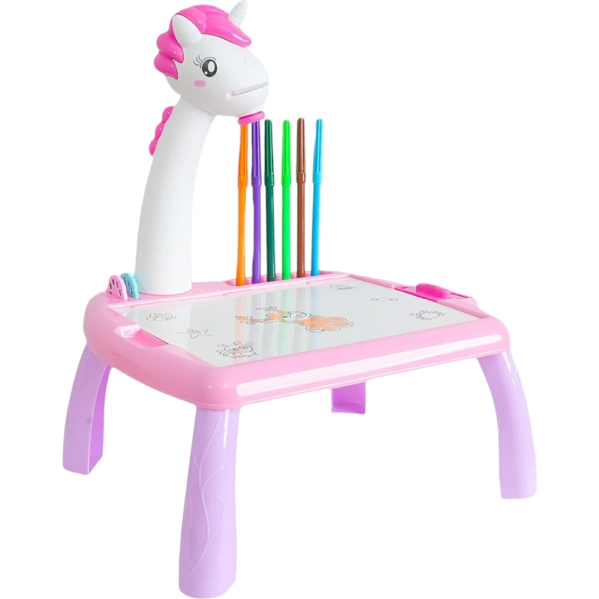 MAGICZNY STOLIK DO RYSOWANIA Z PROJEKTOREM TABLICA DUŻA ŚWIECI STÓŁ BIURKO