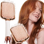 DUŻA SZCZOTKA DO ROZCZESYWANIA WŁOSÓW ROSE GOLD ANTYSTATYCZNA GŁADKIE WŁOSY