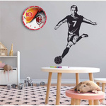 ZEGAR ŚCIENNY DLA KIBICA AC MILAN DZIECIĘCY CICHY DLA FANÓW DRUŻYNY