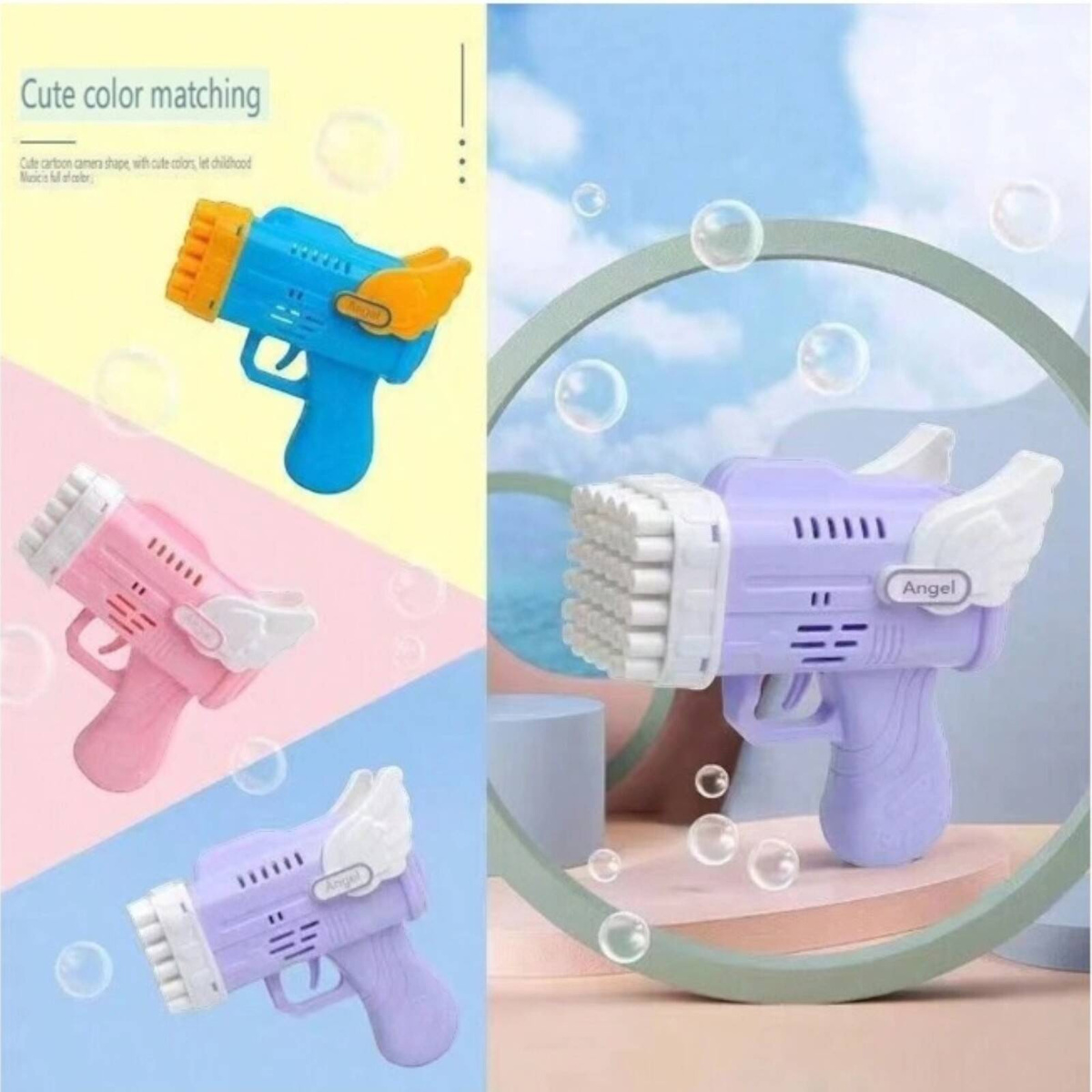MASZYNKA DO ROBIENIA BANIEK MYDLANYCH ANIOŁEK PISTOLET WYRZUNIA PŁYN ANIOŁ
