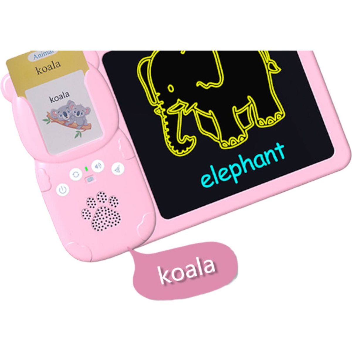 TABLET DO RYSOWANIA + CZYTNIK KART DO NAUKI ANGIELSKIEGO 224 SŁÓWKA EDU 2w1