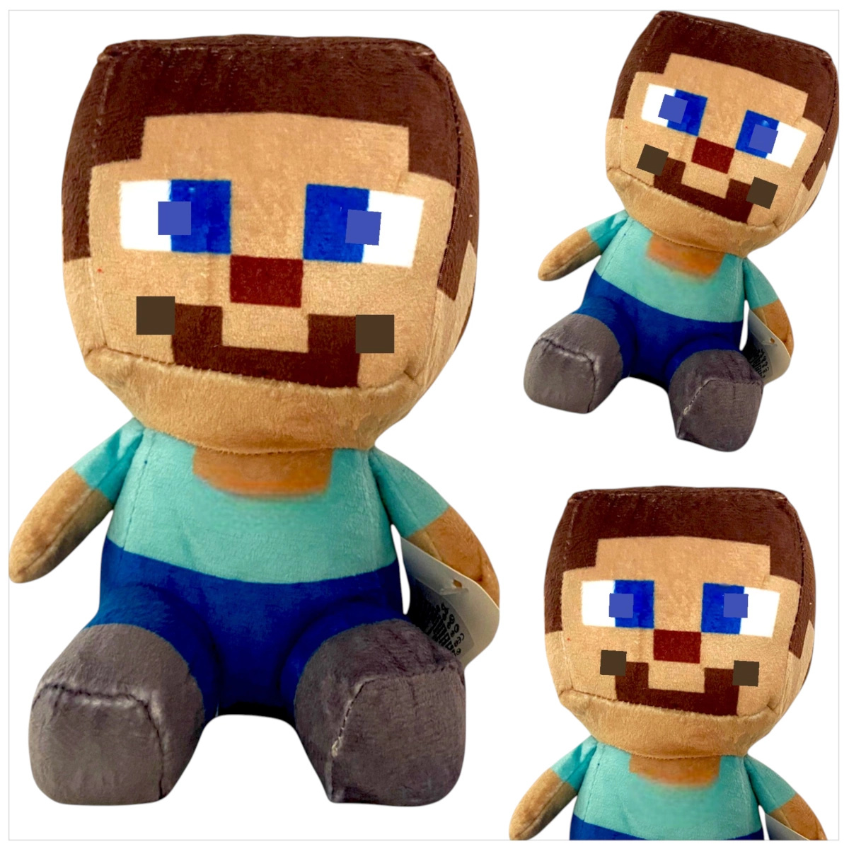 MINECRAFT JEŻDŻĄCY STEVE PLUSZOWA MASKOTKA 18CM  POSTAĆ Z GRY PRZYTULANKA