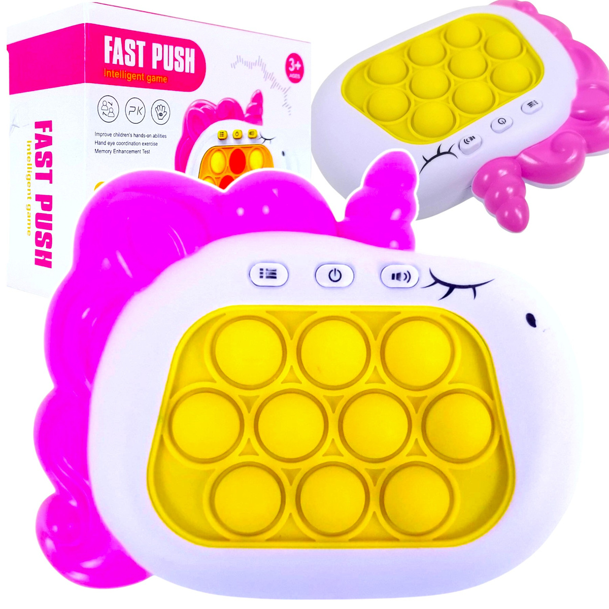 GRA POP IT DLA DZIEWCZYNKI ZRĘCZNOŚCIOWA QUICK PUSH GAME JEDNOROŻEC GIERKA