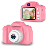 APARAT CYFROWY KAMERA DLA DZIECI FULL HD 1080p 1440p 3 MPX GRY ZESTAW SMYCZ