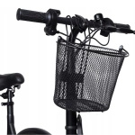 KOSZYK KOSZ NA ROWER ROWEROWY PRZEDNI WIESZANY CZARNY METALOWY 30CM