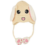 CZAPKA Z RUCHOMYMI USZAMI ZIMOWA KRÓLIK ŁAPKI USZY CIEPŁA Z ŁAPKAMI USZKA