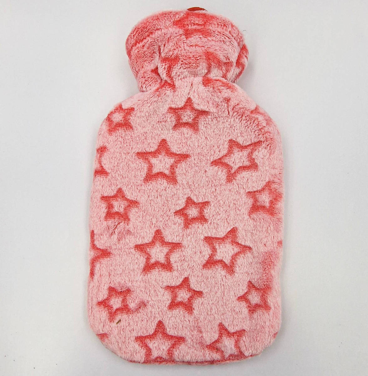 TERMOFOR GUMOWY W PLUSZOWYM POKROWCU ROZGRZEWACZ CIEPŁY MIŁY 2 LITRY WODY