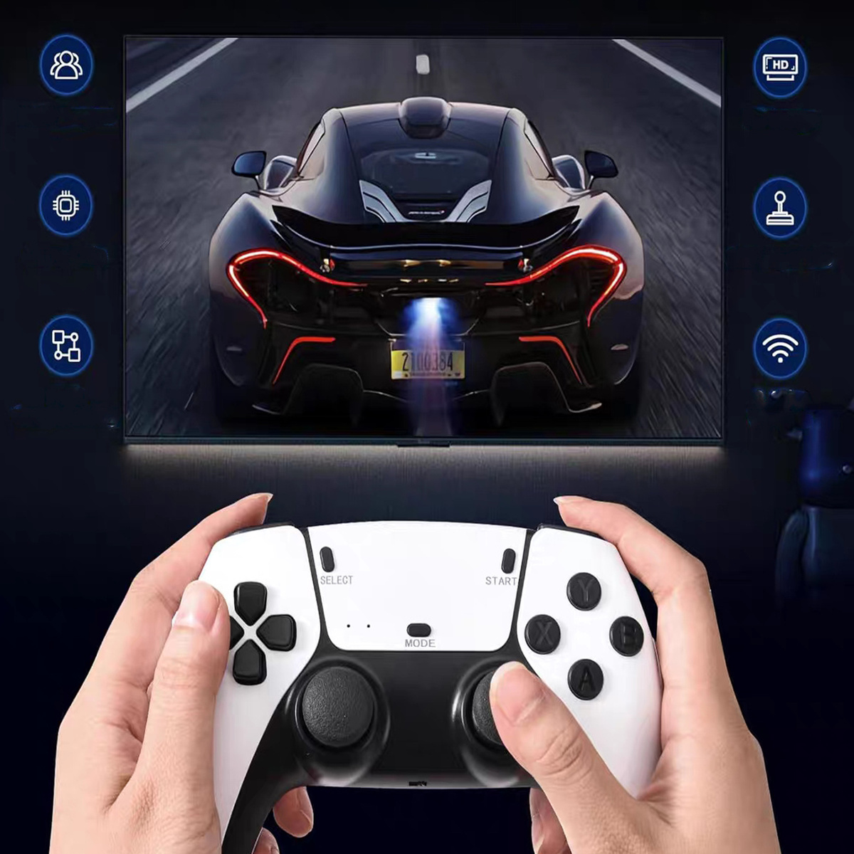 KONSOLA DO GIER RETRO GAME STICK PRO NOWOŚĆ 2025R HDMI 2 PADY MENU PL 64 GB