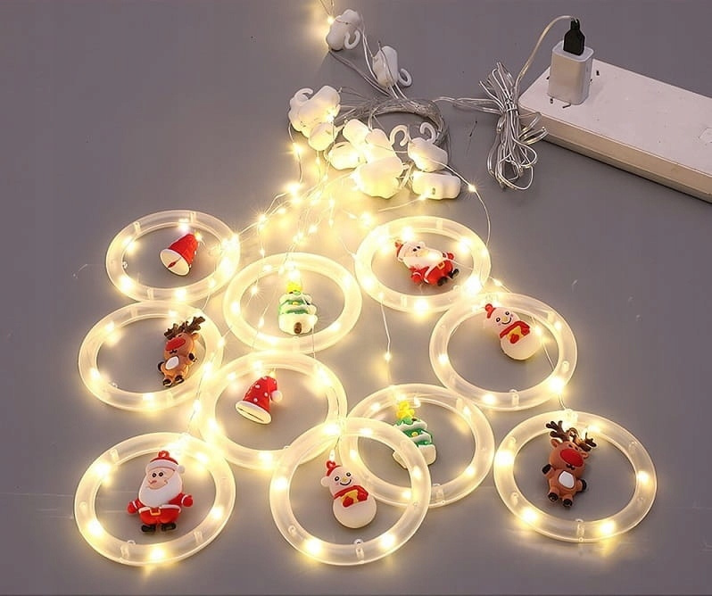 KURTYNA ŚWIĄTECZNA 100 LED 3M BIAŁA CIEPŁA + PILOT