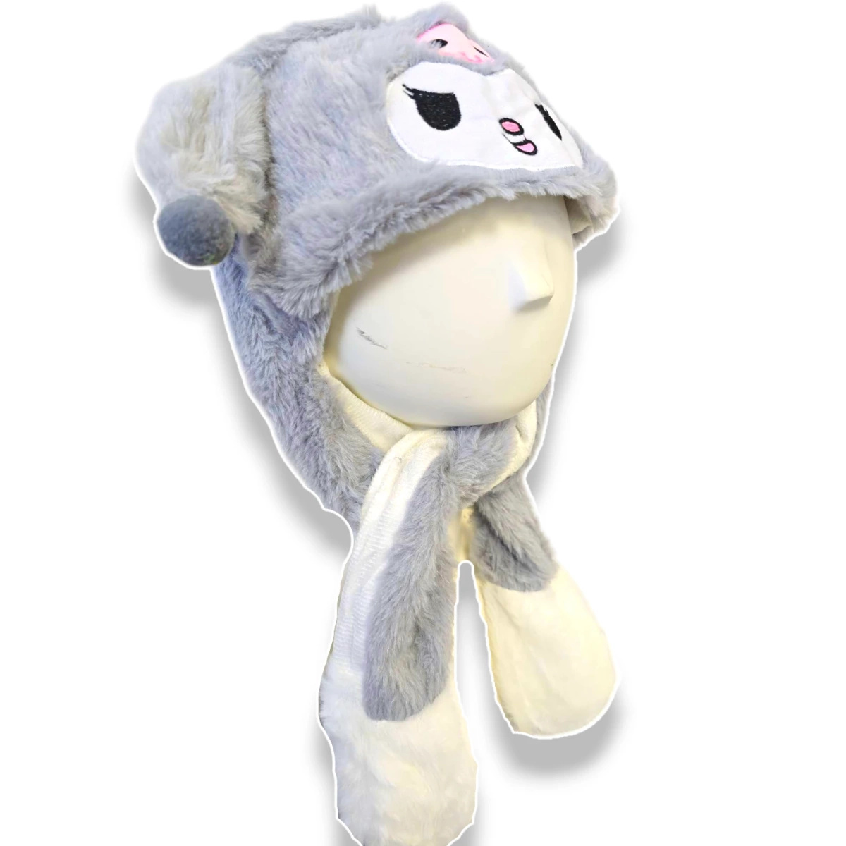 CZAPKA Z RUCHOMYMI USZAMI ZIMOWA KUROMI ŁAPKI RUCHOME USZY ŚWIECĄCE ŚWIECI