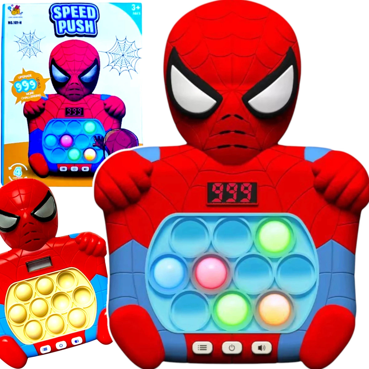 GRA ZRĘCZNOŚCIOWA KONSOLA QUICK PUSH POP IT SPIDERMAN ANTYSTRESOWA 
