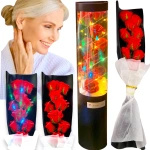 RÓŻA WIECZNA LED ŚWIECĄCA DŁUGA PREZENT NA KAŻDĄ OKAZJĘ