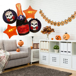 BALONY NA HALLOWEEN ZESTAW 5 BALONÓW CZASZKI SZAMPAN IMPREZA DLA DOROSŁYCH
