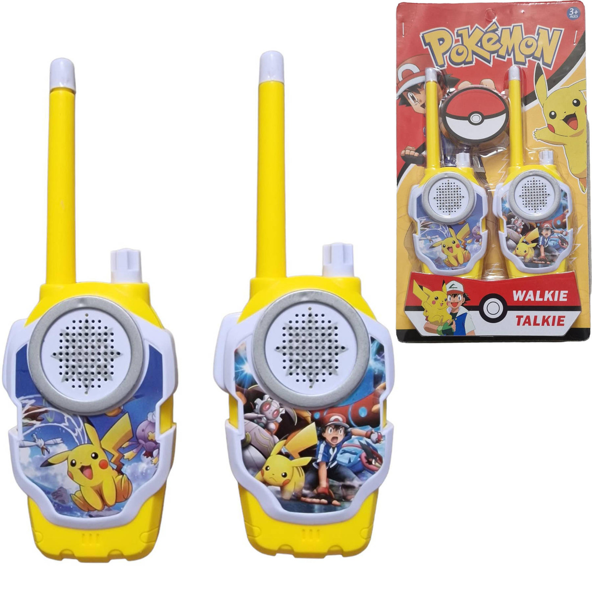 WALKIE TALKIE POKEMON PIKACHU  2x KRÓTKOFALÓWKA DWIE SŁUCHAWKI ZESTAW 2 SZT