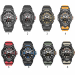 MODNY MĘSKI SPORTOWY ZEGAREK SMAEL STOPER BUDZIK MOCNY WODOODPORNY KOLORY