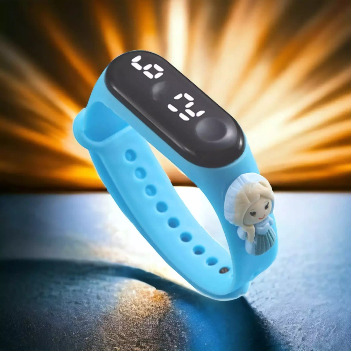  ELEKTRONICZNY SUPER ZEGAREK LED DLA DZIEWCZYNKI SMARTWATCH FROZEN ELSA  