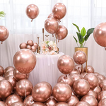 ZESTAW BALONÓW METALICZNYCH RÓŻOWE ŚLUB WESELE IMPREZA100szt BALONY LATEKS