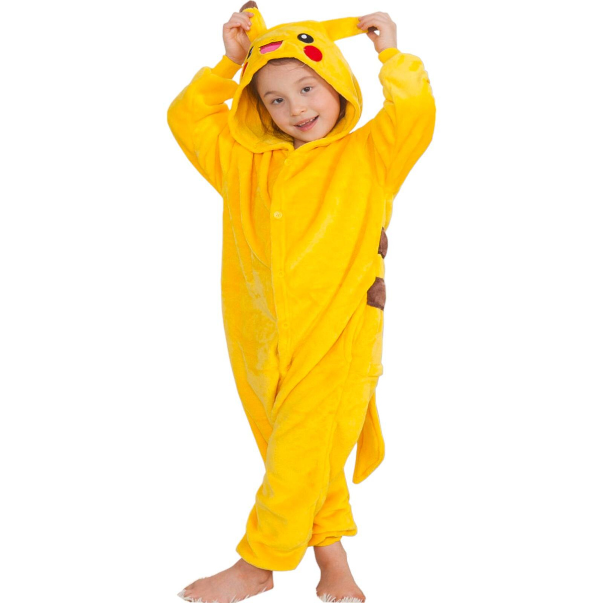 PIKACHU STRÓJ KOSTIUM PRZEBRANIE KIGURUMI PIDŻAMA DLA DZIECI rozmiar L 130
