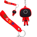 BRELOCZEK DO KLUCZY Z FILMU SQUID GAME STRAŻNIK KOŁO WISIOREK GUMOWY 
