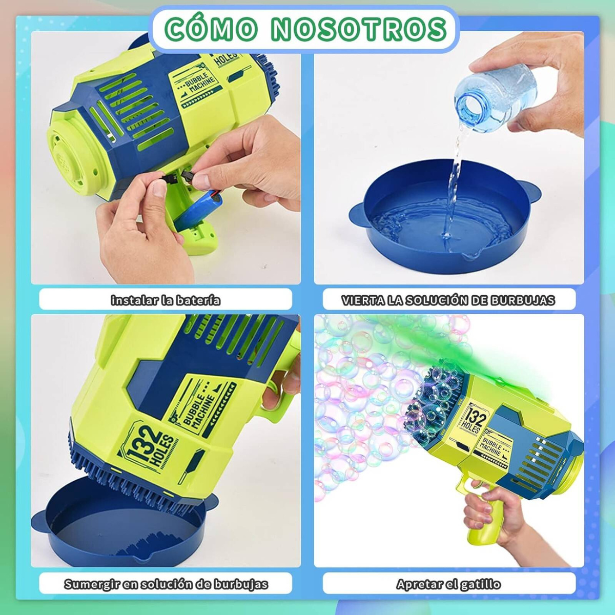 MEGA PISTOLET DO BANIEK MYDLANYCH WYRZUTNIA BAŃKI MYDLANE ŚWIECI MASZYNKA