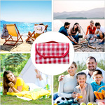 MATA PIKNIKOWA NA PLAŻĘ KOC BIWAKOWY WODOODPORNA PRZENOŚNA DUŻA 2x2m KRATA