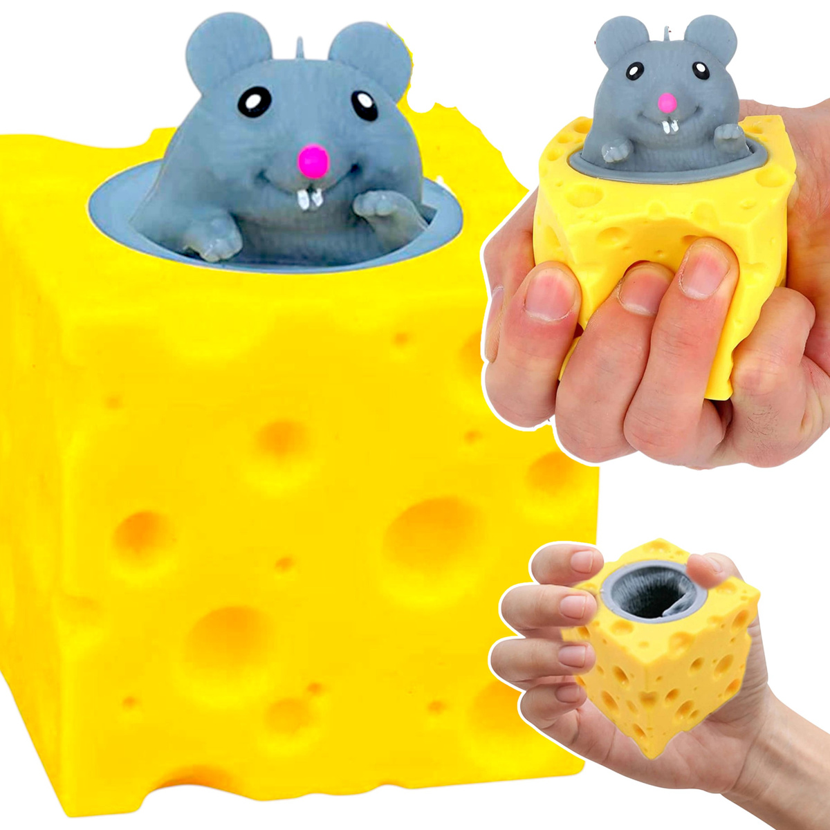 MOCHI SQUISHY GNIOTEK MYSZKA W SERZE ANTYSTRESOWY MYSZ ZABAWKA ANTYSTRESOWA