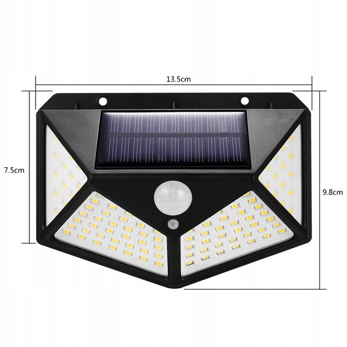 Lampa Solarna z Czujnikiem Ruchu i Zmierzchu 100LED Mocne Światło Czujnik