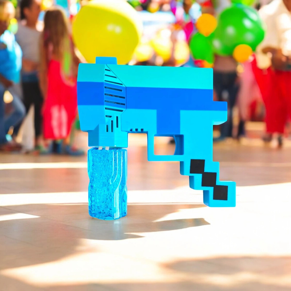 MINECRAFT PISTOLET DO BANIEK MYDLANYCH BAŃKI MYDLANE WYRZUTNIA + PŁYN PIXEL