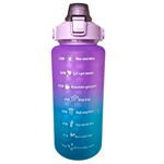 ZESTAW 3 BIDONÓW BUTELKA MOTYWACYJNA DO WODY OZNACZENIE CZASU 2L 09L 03L