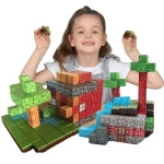 KLOCKI KONSTRUKCYJNE PIXEL KLOCKI MAGNETYCZNE 18 SZTUK SZEŚCIANY 2 LUDZIKI