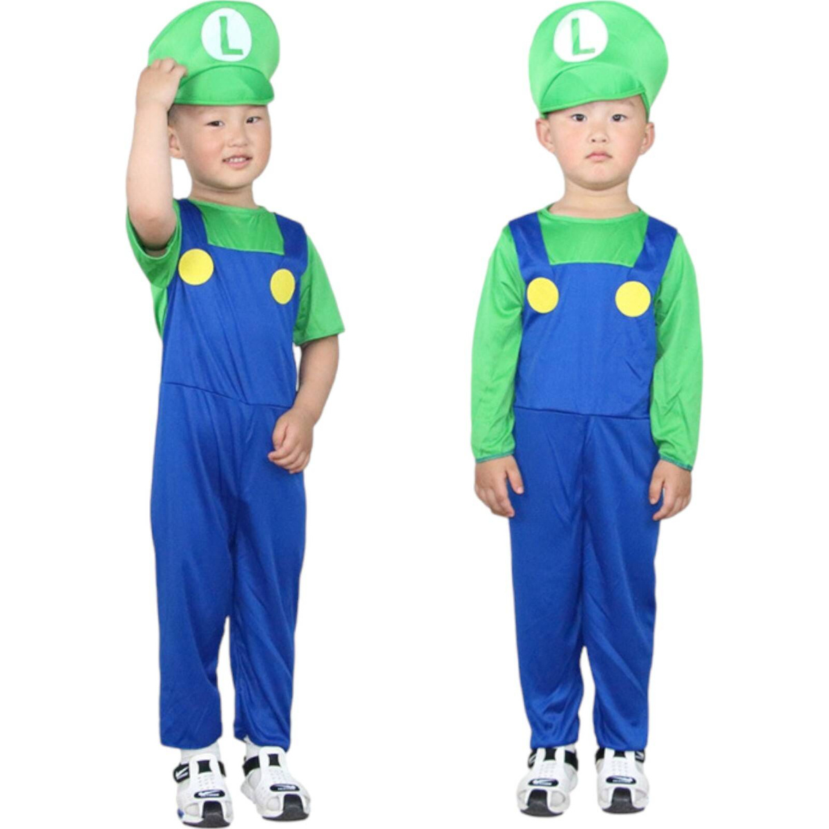 LUIGI SUPER MARIO Strój dla dzieci / Kostium LUIGI na imprezę rozmiar L 134-140 cm