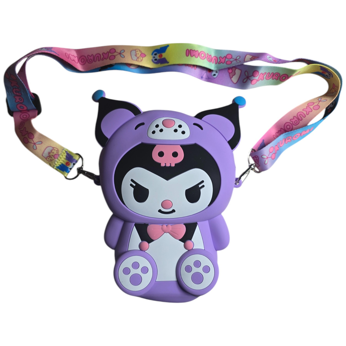 UROCZA TOREBKA DLA DZIEWCZYNKI KUROMI SILIKONOWA POJEMNA PORTFELIK KAWAII