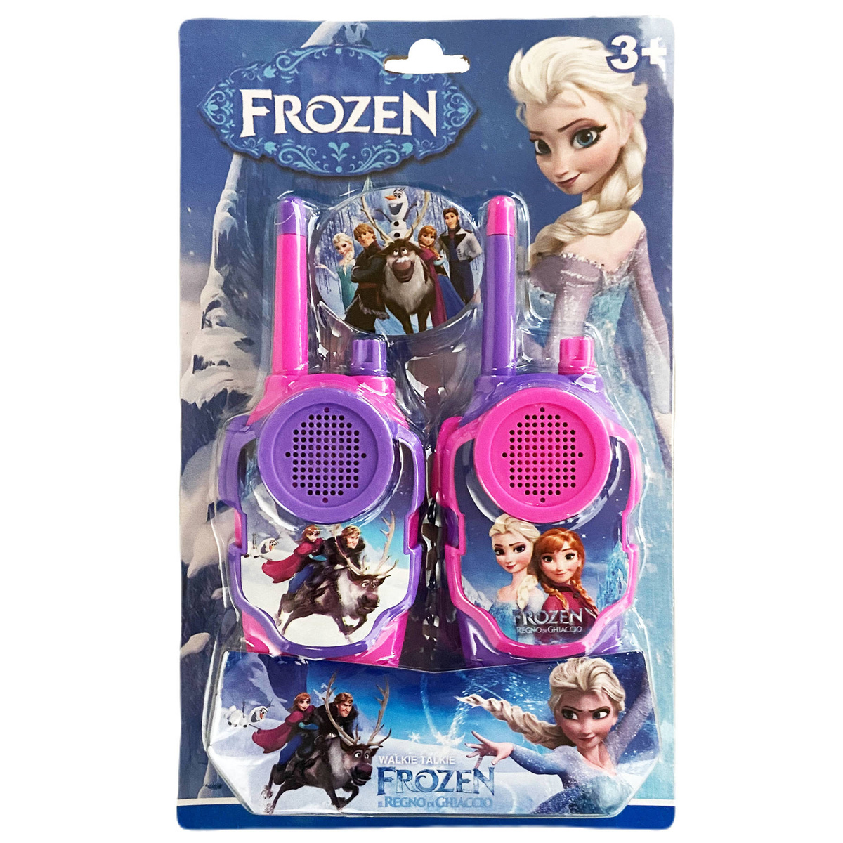 WALKIE TALKIE 2x KRÓTKOFALÓWKA KRAINA LODU ZESTAW ELSA ANNA SŁUCHAWKI