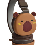 SŁUCHAWKI BEZPRZEWODOWE BLUETOOTK KAPIBARA MIĘKKIE LEKKIE DLA DZIECI USB 