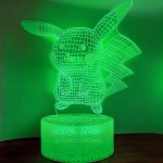 LAMPKA LED USB 3D PILOT PIKACHU KOLORY RGB DLA DZIECI NA PREZENT DO POKOJU