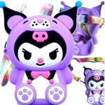 UROCZA TOREBKA DLA DZIEWCZYNKI KUROMI SILIKONOWA POJEMNA PORTFELIK KAWAII