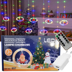 KURTYNA ŚWIĄTECZNA 100 LED 3M BIAŁA CIEPŁA + PILOT