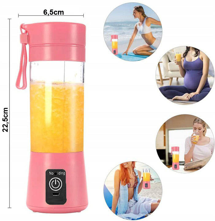 BLENDER MIKSER TURYSTYCZNY USB AKUMULATOR 380ML 34 PREZENT BEZPRZEWODOWY