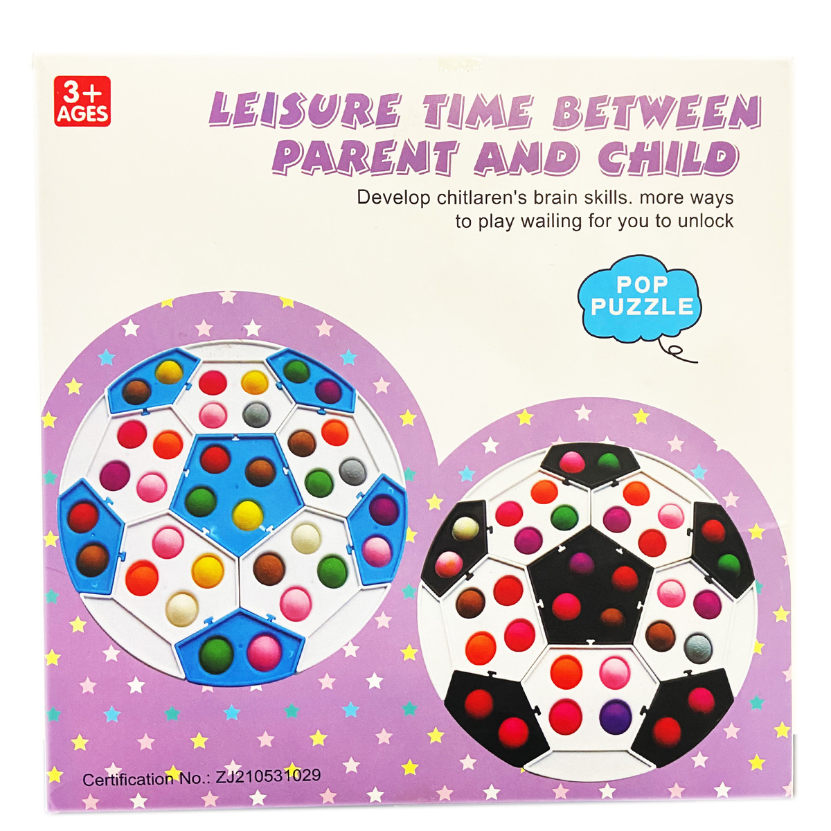 POP IT PUZZLE UKŁADANKA LOGICZNA EDUKACYJNA PIŁKA NOŻNA PUSH BUBBLE BĄBELKI