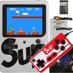 KONSOLA PRZENOŚNA RETRO MINI GAME BOX 400 GIER PAD + PAD TV KOLOROWE GIERKI