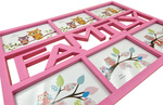 RAMKA NA 6 ZDJĘĆ 3D MULTIRAMKA FOTO KOLAŻ 50cm FAMILY ŚCIENNA NA SZAFKĘ 6w1